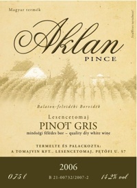 Aklan-Pince Szürkebarát 2008